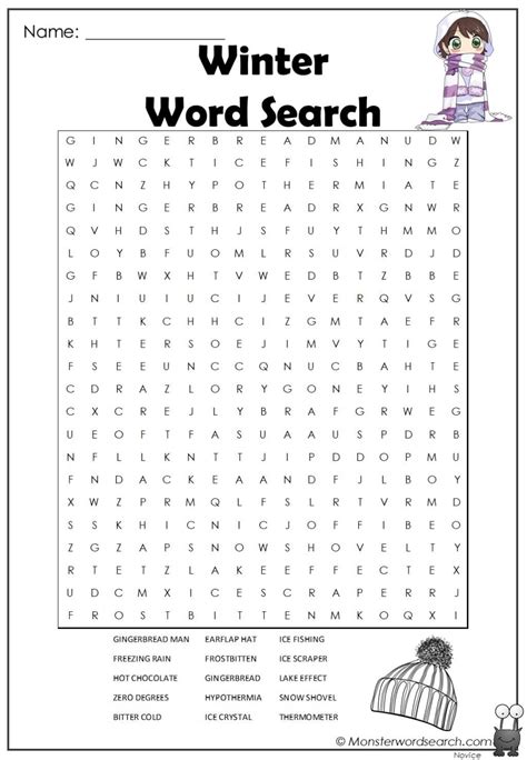 Printable Winter Word Puzzles Pic Fisticuffs