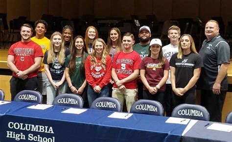 13 Columbia Student Athletes Sign College Commitments East Greenbush Csd