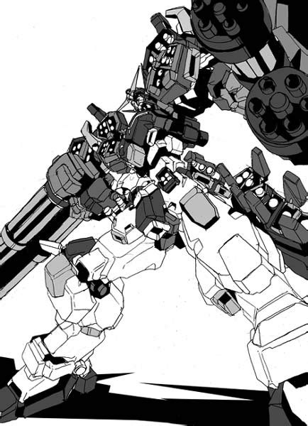 Xxxg 01h2 Gundam Heavyarms Kai Gundam Art Gundam Character Design