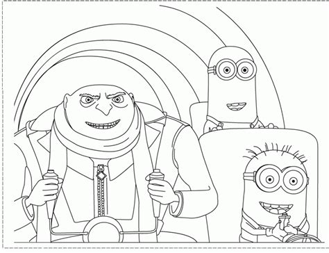 Gru Was Driving Coloring Pages Despicable Me Coloring Pages