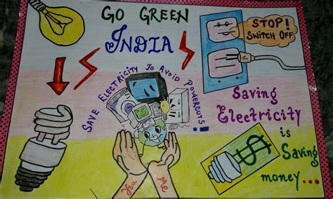 Poster On Save Electricity Save Electricity Poster Energy