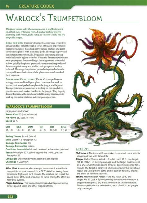 Pin By Joshua Knight On Dungeons And Dragons Plant Monster Dnd Free