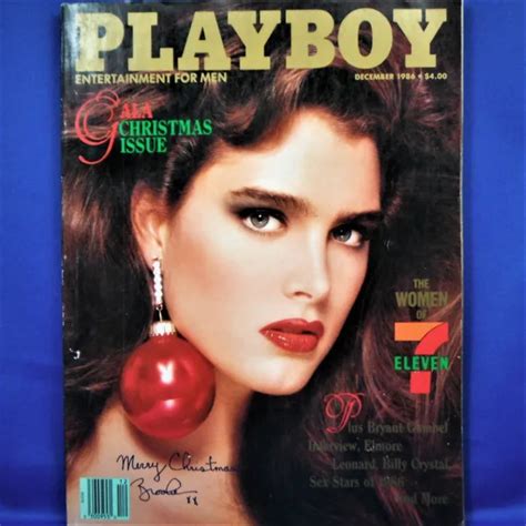 December Playboy Brooke Shields Cover Christmas Issue Magazine