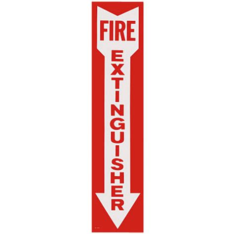 Vinyl Fire Extinguisher Arrow Decalsign 4 X 18 Safety Supplies Canada