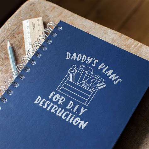 Fathers Day Journal T Personalised Notebook For Dad Diy Etsy