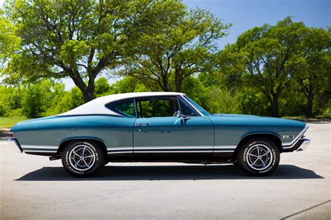 1968 Chevrolet Chevelle Ss 396 V8 Teal Blue Muscle Vintage Cars