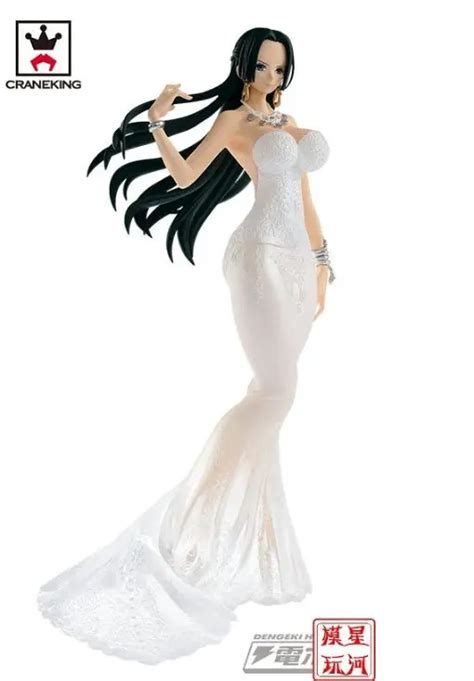 Original Banpresto Boa Hancock Sex Figure Lady Edge White Wedding Dress Anime One Piece Model