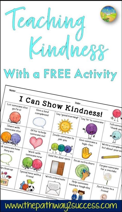 Teaching Kindness With A Free Activity Kindness Activities Teaching