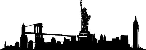Skyline New York Silhouette Free Transparent Png Download Pngkey