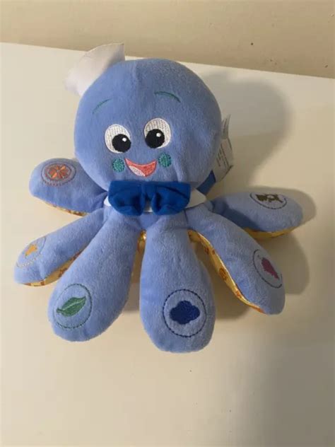Baby Einstein Blue Octopus Musical Learning Colors 3 Languages Plush