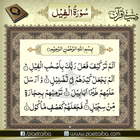 Surah Feel Image Last Ten Surah Of Quran Pinterest Quran Islam
