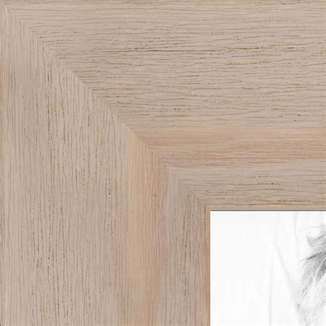Arttoframes 20x20 Inch Clear Stain Picture Frame This White Wood
