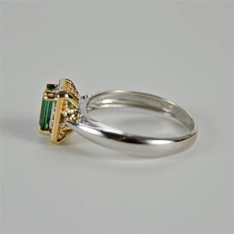 14k Gold Green Tourmaline And Diamond Ring Ebth