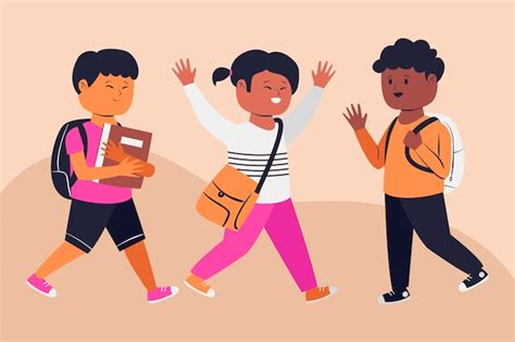 Children Back To School Free Vector