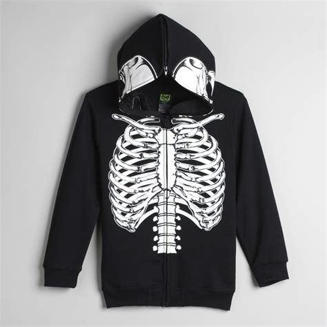 Halloween Boys Skeleton Mask Hoodie