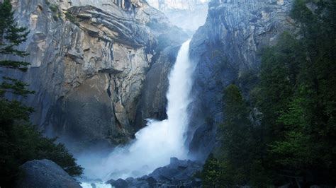 Yosemite National Park California Usa Cliff Waterfall Wallpaper