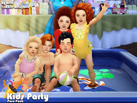Kids Party Pose Pack By Betoae0 From Tsr • Sims 4 Downloads