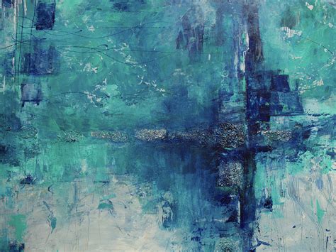 Abstract Blues Painting By Kathy Benham Pixels