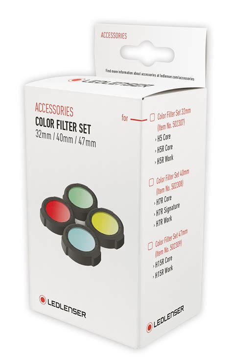 Color Filter Set 32mm Ledlenser Kolorowe Filtry Ledlenser Filtry