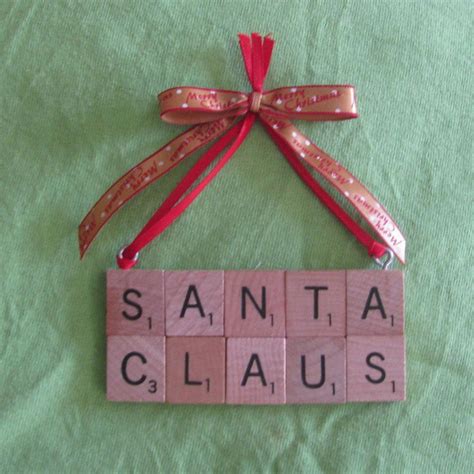 Santa Claus Scrabble Tile Ornament Etsy Scrabble Christmas