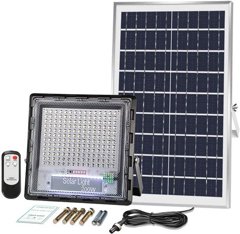 200w Solar Flood Light 180 Led Solar Motion With Remote Control Feelright