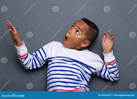 Scared Little Boy Stock Photo Image Of Playful Funny 40965302