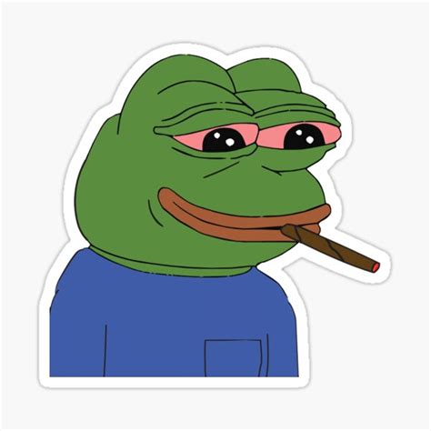 Stoned Pepe Sticker For Sale By Holyoats Redbubble