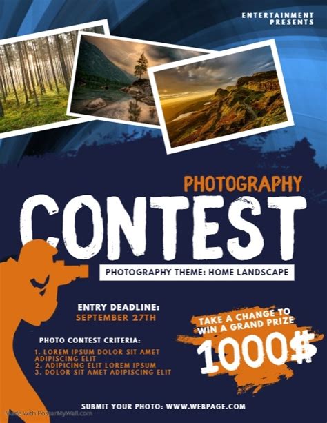 Photography Contest Flyer Template | PosterMyWall | Contest poster ...