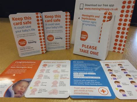 Signs And Symptoms Cards Order And Download Meningitis Now
