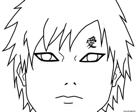 Coloriage Gaara Of The Desert By Sugarcoatedlollipops Dessin Naruto à
