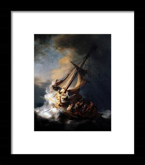 The Storm On The Sea Of Galilee Framed Print By Rembrandt