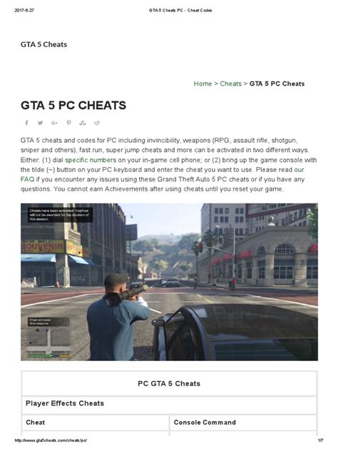 Gta 5 Cheats Pc Cheat Codes Cheating In Video Games