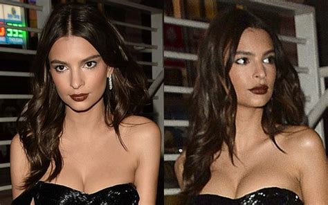 Emily Ratajkowski Tira A Al A E Exibe Decot O Em Vestido La Tomara Que Caia Quem Quem News