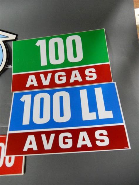 Assortment Of Avgas Stickers And Decals Various Sizes Location Lower