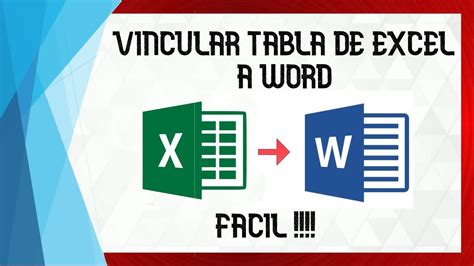 🔴como Vincular Una Tabla De Excel A Word Facil Youtube
