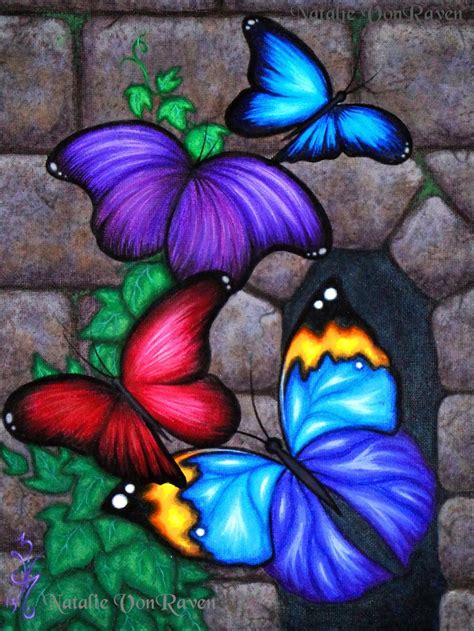 Original Fantasy Butterfly Wings Ivy Vine Stone Castle Wall Etsy