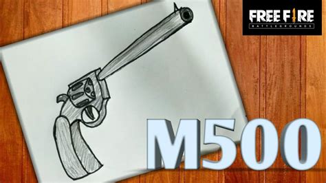 How To Draw M500 Gun Of Free Fire Very Easy Shn Best Art 3d