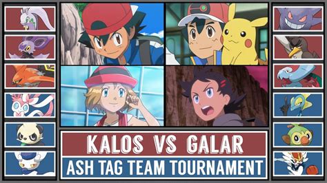 Final Kalos Ash And Serena Vs Galar Ash And Goh Ash Tag Team Tournament Pokémon Battle 07