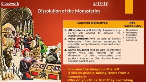 Dissolution Of The Monasteries Teaching Resources