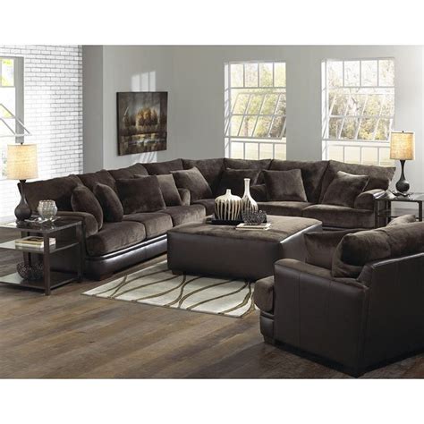Barkley Sectional Living Room Set Chocolate Jackson Furniture