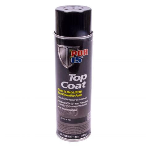 Por 15 45818 14 Oz Gloss Black Aerosol Rust Preventive Paint