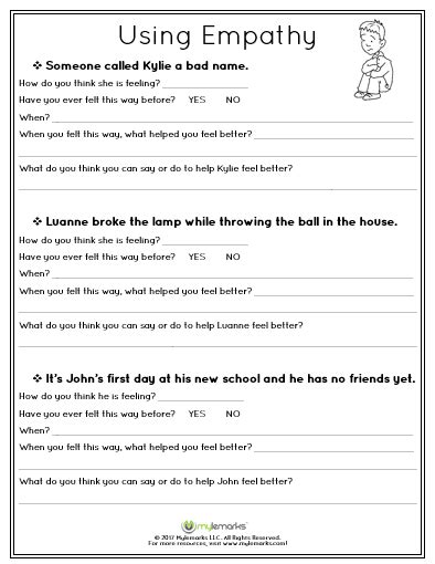 Use These Scenarios To Teach Children Empathy See More Worksheets At