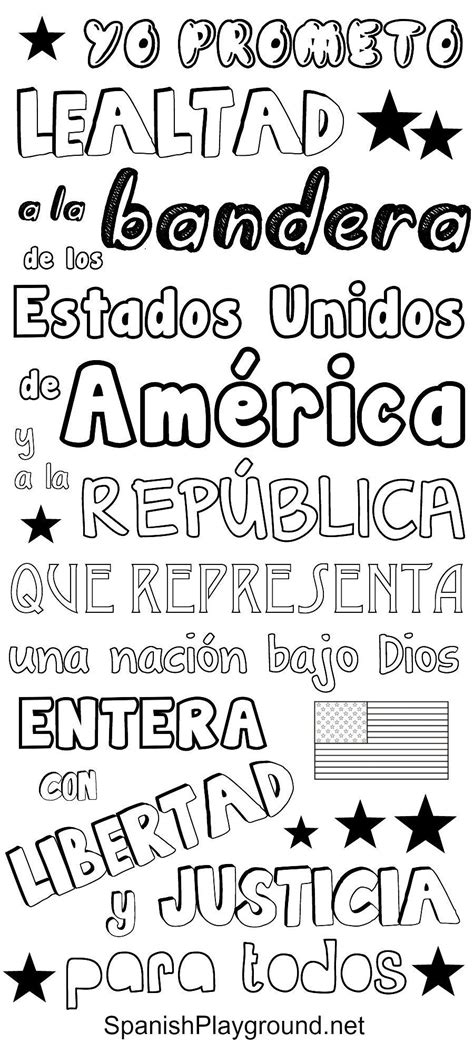 This pledge of allegiance worksheet will refresh your little patriot's memory of our country's important pledge, just in time for the fourth! The Pledge of Allegiance in Spanish: Pledge of Allegiance ...