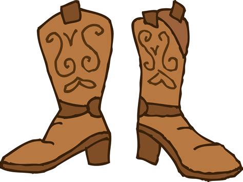 Painted Brown Cowboy Boots Free Image Download