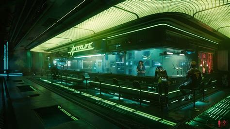 Cyberpunk 2077 Video Game Ambience Afterlife Youtube