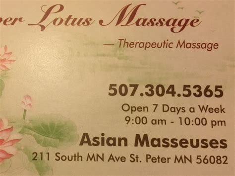 Book A Massage With Lotus Massage St Peter Mn 56082