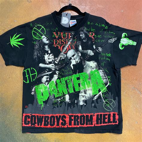 1992 Pantera Cowboys From Hell Aop T Shirt Etsy