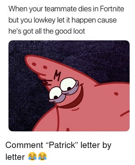 Fortnite Patrick Meme