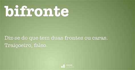 Bifronte Dicionário Online De Português
