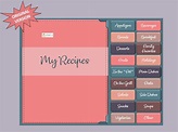 Digital Recipe Organizer Digital Recipe Book Digital Recipe | Etsy